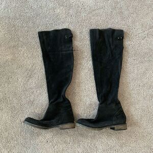 Free People‎ Womens Size 36 US 5.5 Black Suede Over The Knee Carlisle Tall Boot
